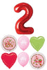 Strawberry Shortcake Birthday Pick An Age Red Number Balloons Bouquet