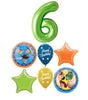 Toy Story Birthday Pick An Age Green Number Balloons Bouquet with Helium