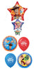 Toy Story Star Cluster Balloons Bouquet of 5 with Helium and Weight