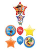Toy Story Birthday Star Cluster Balloon Bouquet with Helium and Weight