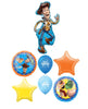 Toy Story 4 Woody Birthday Balloon Bouquet with Helium and Weight