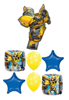 Transformers Bumble Bee Happy Birthday Balloon Bouquet Helium Weight