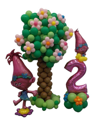 Trolls Poppy Birthday Pick An Age Pink Number Balloon Package