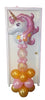 Unicorn Birthday Pink Confetti Balloons Stand Up Decoration