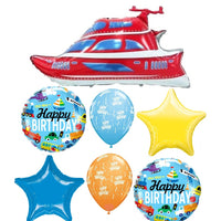 Yacht Boat Ship Transportation Birthday Balloon Bouquet Helium Weight