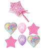 Ballerina Fairy Wand Birthday Balloon Bouquet with Helium Weight