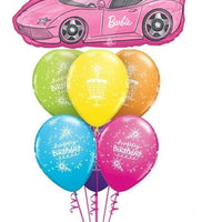 Babie Roadster Car Birthday Cake Balloon Bouquet with Helium and Weight