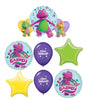 Barnie Roly Polies Brithday Balloons Bouquet with Helium and Weight