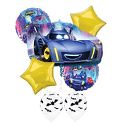 Batman Batwheels Birthday Balloon Bouquet with Helium and Weight