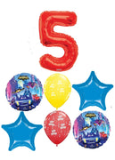 Batman Batwheels Birthday Pick An Age Red Number Balloon Bouquet