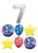 Batman Batwheels Birthday Pick An Age Silver Number Balloon Bouquet