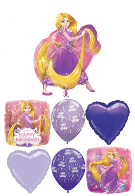Disney Princess Rapunzel Happy Birthday Balloon Bouquet Helium Weight