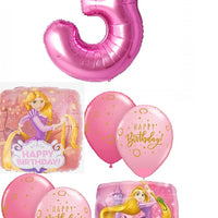 Disney Princess Rapunzel Birthday Pick Age Pink Number Balloon Bouquet