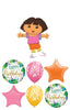 Dora the Explorer Happy Birthday Balloons Bouquet with Helium Weight