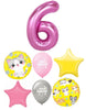 Kawaii Kitty Cat Birthday Pick An Age Pink Number Balloons Bouquet