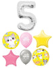 Kawaii Kitty Birthday Pick An Age Silver Number Balloons Bouquet