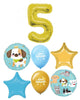 Kawaii Puppy Dog Birthday Pick An Age Gold Number Balloons Bouquet