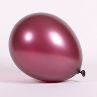 11 inch Sempertex Metallic Burgundy Balloons with Helium and Hi Float