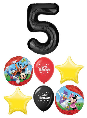 Mickey Mouse Clubhouse Birthday Pick Age Black Number Balloon Bouquet
