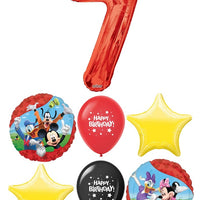 Mickey Mouse Clubhouse Birthday Pick Age Red Number Balloon Bouquet