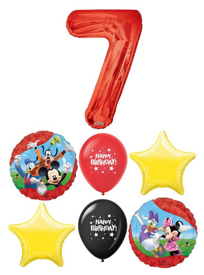 Mickey Mouse Clubhouse Birthday Pick Age Red Number Balloon Bouquet