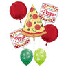 Pizza Party Brthday Balloons Bouquet with Helium and Weight