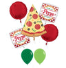 Pizza Party Restaurant Food Balloons Bouquet with Helium and Weight