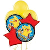Pokemon Pikachu Red Stars Birthday Balloons Bouquet with Helium Weight