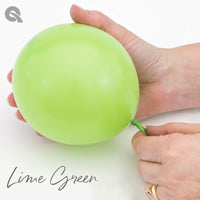 11 inch Qualatex Lime Green Balloons with Helium and Hi Float