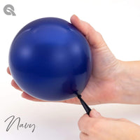 11 inch Qualatex Navy Latex Balloons with Helium and  Hi Float