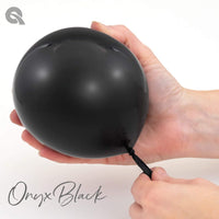 11 inch Qualatex Onyx Black Latex Balloons with Helium and  Hi Float