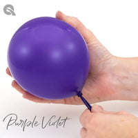 11 inch Qualatex Purple Violet Helium Balloons with Helium Hi Float