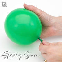 11 inch Qualatex Spring Green Latex Balloons with Helium and Hi Float