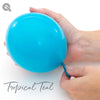 11 inch Qualatex Tropical Teal Latex Balloons with Helium and Hi-Float