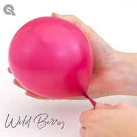 11 inch Qualatex Wild Berry Latex Balloons with Helium and Hi Float