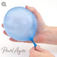 11 inch Qualatex Pearl Azure Latex Balloons with Helium a Hi Float