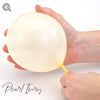 11 inch Qualatex Ivory Silk Latex Balloons with Helium and Hi Float