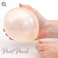 11 inch Qualatex Pearl Peach Latex Balloons with Helium and Hi Float