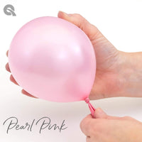 11 inch Qualatex Pearl Pink Latex Balloons with Helium and Hi Float