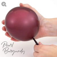 11 inch Qualatex Pearl Burgundy Latex Balloons Helium and Hi Float