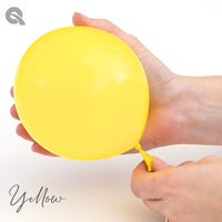 11 inch Qualatex Yellow Latex Balloons with Helium and Hi Float