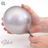 11 inch Qualatex Metallic Pearl Silver Latex Balloons Helium Hi Float