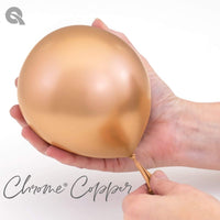 11 inch Chrome Copper Balloons with Helium and Hi Float