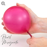 11 inch Qualatex Pearl Magenta Latex Balloons with Helium and Hi Float