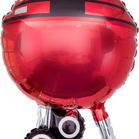 Red Barbeque Shape Foil BBQ Balloon with Helium and Weight