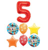 Roblox Birthday Party Time Pick An Age Red Number Balloons Bouquet