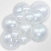 11 inch Sempertex Satin White Latex Balloons with Helium and Hi Float