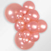 11 inch Sempertex Metallic Rose Gold Latex Balloons Helium Hi Float