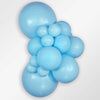 36 inch Sempertex Round Pastel Matte Blue Balloons with Helium Weight