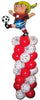 Soccer Ball Girl Balloon Column Tower